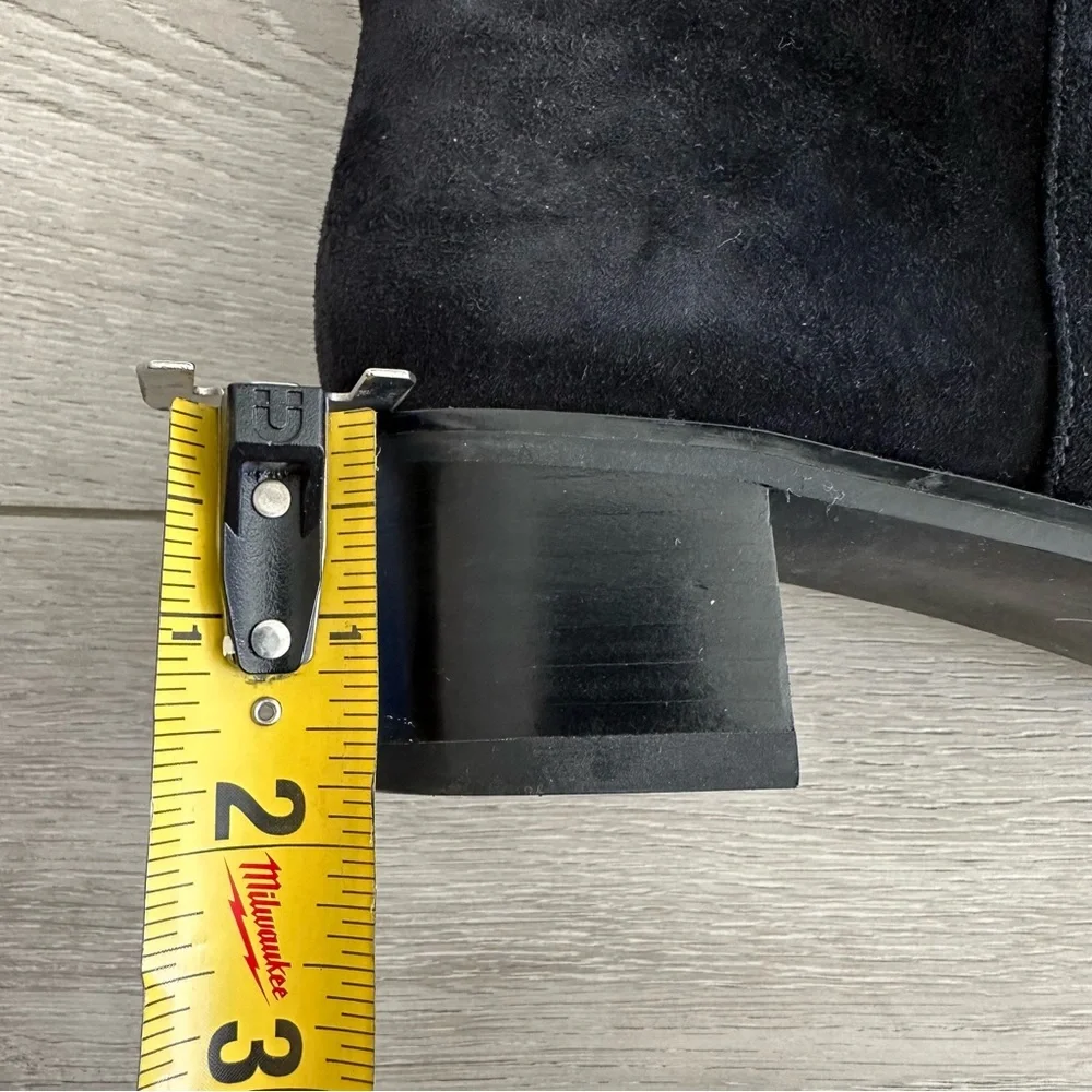 NIB Stuart Weitzman Black Suede Knee High Boots Women's 8 - Picture 5 of 12